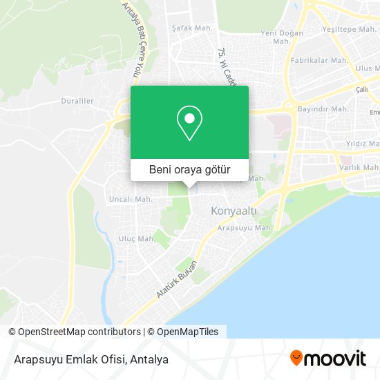 Arapsuyu Emlak Ofisi harita