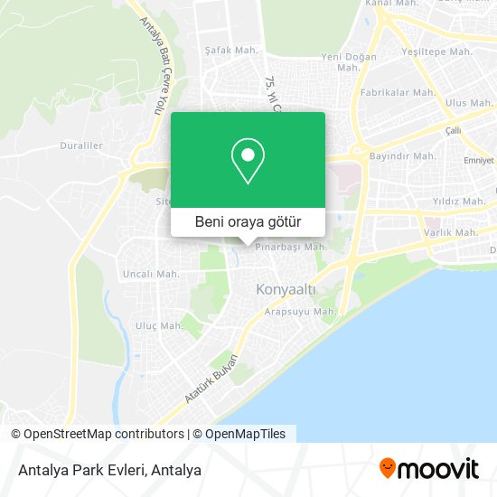 Antalya Park Evleri harita