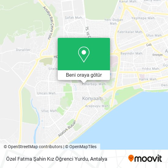 Özel Fatma Şahin Kız Öğrenci Yurdu harita