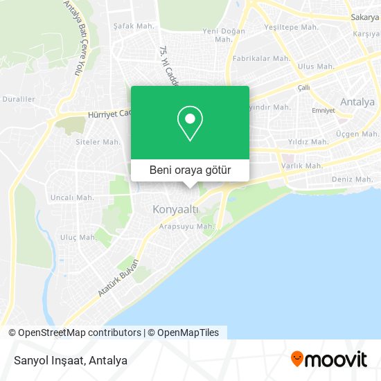 Sanyol Inşaat harita