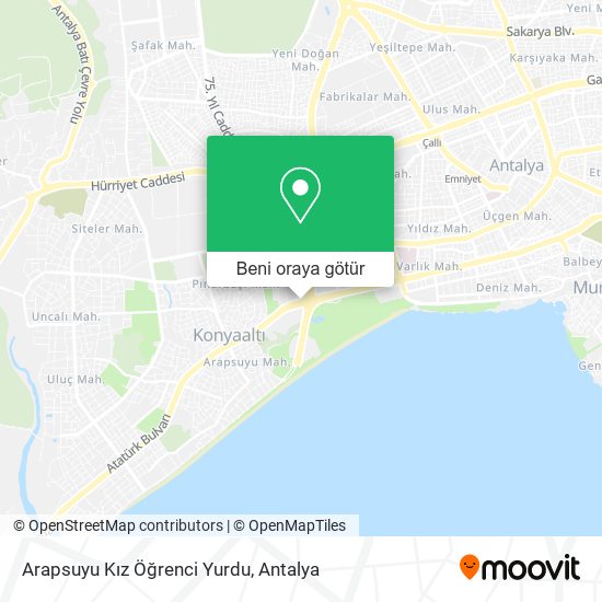 Arapsuyu Kız Öğrenci Yurdu harita