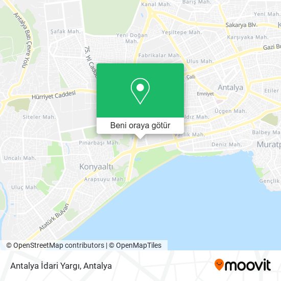 Antalya İdari Yargı harita