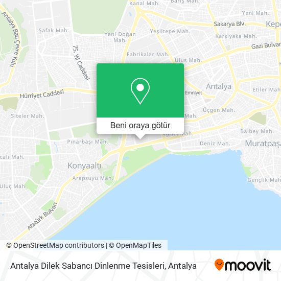 Antalya Dilek Sabancı Dinlenme Tesisleri harita