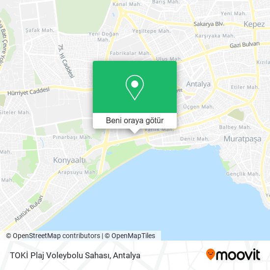 TOKİ Plaj Voleybolu Sahası harita