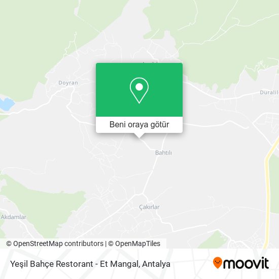 Yeşil Bahçe Restorant - Et Mangal harita