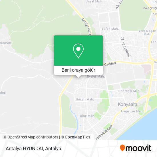 Antalya HYUNDAI harita