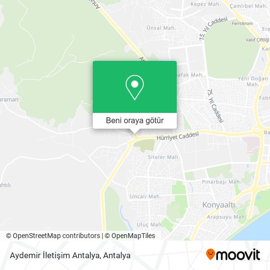 Aydemir İletişim Antalya harita