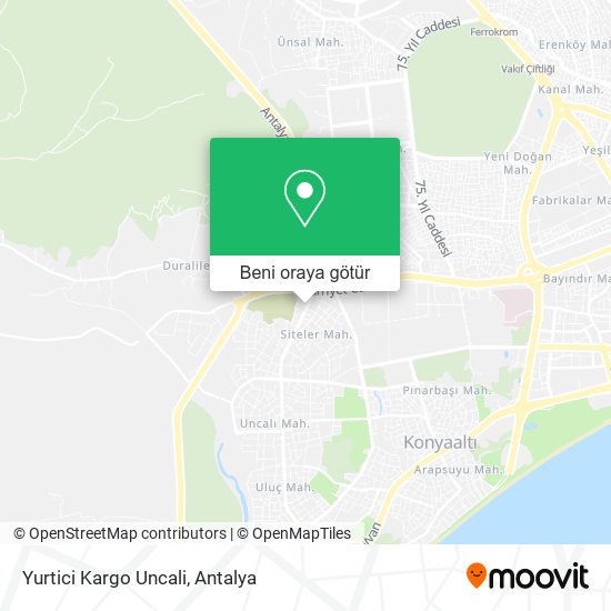 Yurtici Kargo Uncali harita