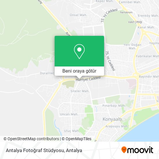 Antalya Fotoğraf Stüdyosu harita