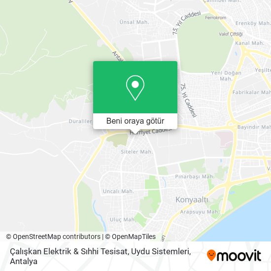 Çalışkan Elektrik & Sıhhi Tesisat, Uydu Sistemleri harita