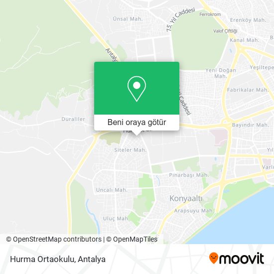 Hurma Ortaokulu harita