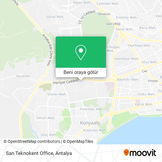 San Teknokent Office harita