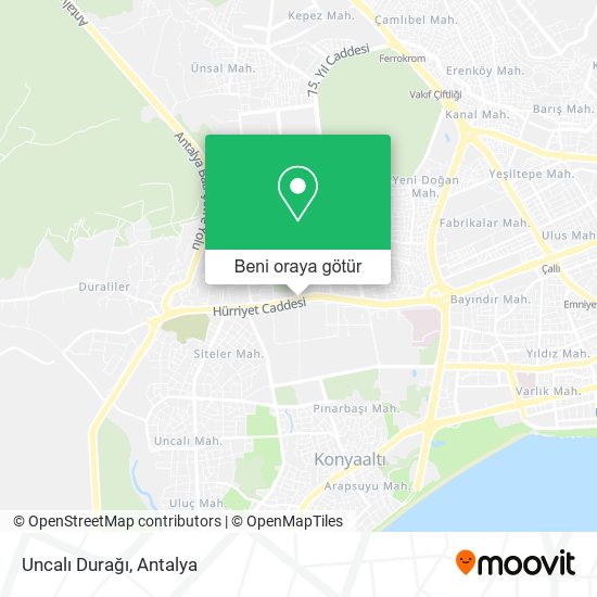 Uncalı Durağı harita