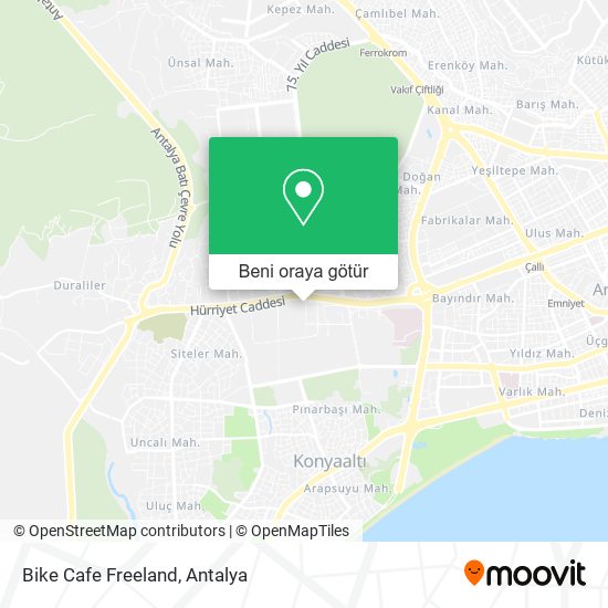 Bike Cafe Freeland harita