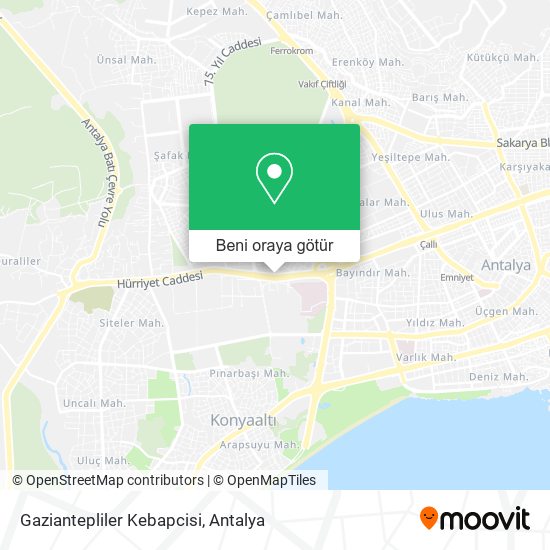 Gaziantepliler Kebapcisi harita