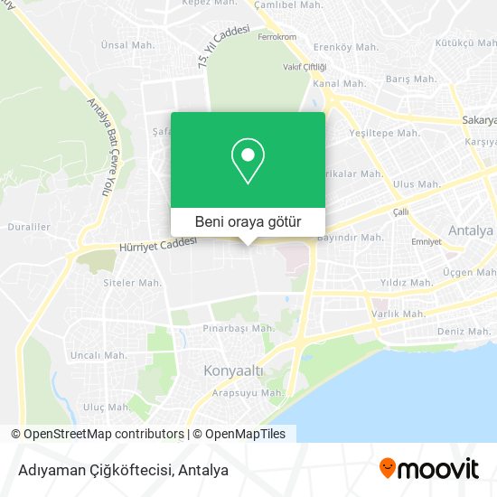Adıyaman Çiğköftecisi harita