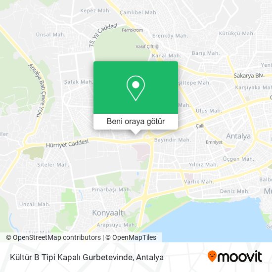 Kültür B Tipi Kapalı Gurbetevinde harita