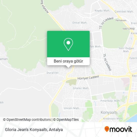 Gloria Jean's Konyaaltı harita