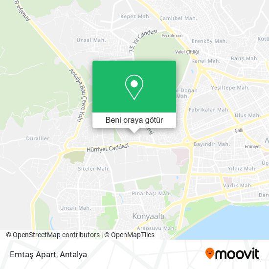Emtaş Apart harita