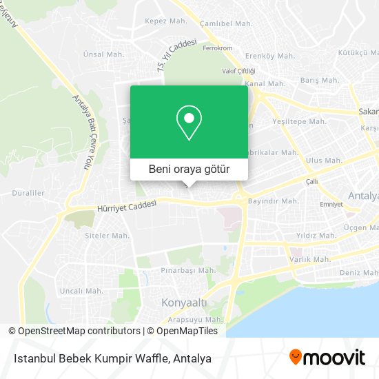 Istanbul Bebek Kumpir Waffle harita