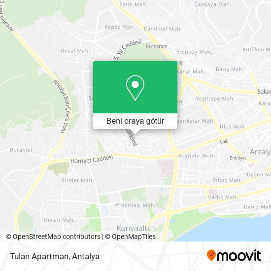 Tulan Apartman harita