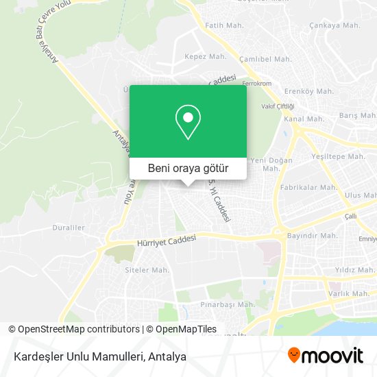 Kardeşler Unlu Mamulleri harita