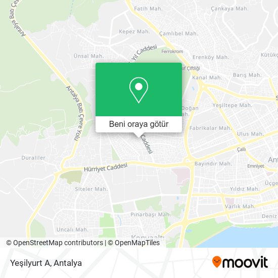Yeşilyurt A harita