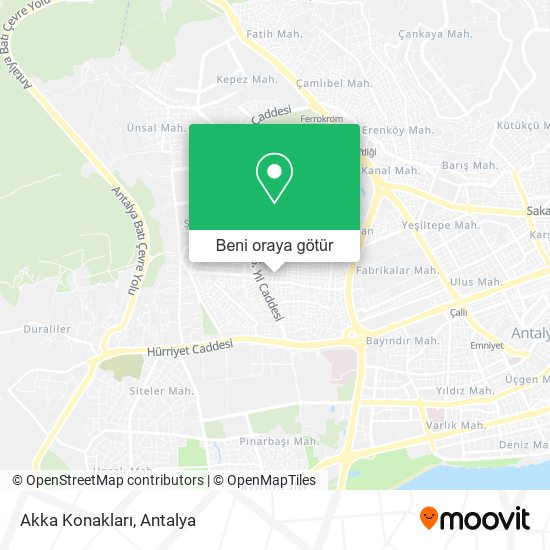 Akka Konakları harita