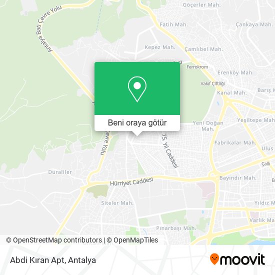 Abdi Kıran Apt harita