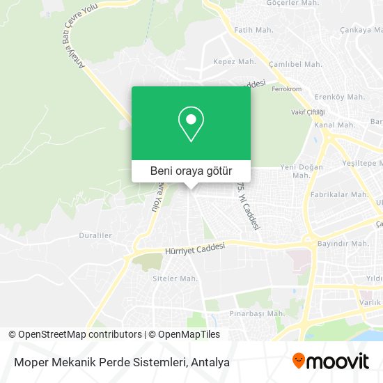 Moper Mekanik Perde Sistemleri harita