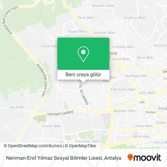 Neriman-Erol Yılmaz Sosyal Bilimler Lisesi harita