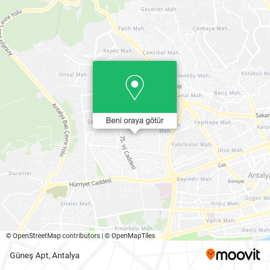 Güneş Apt harita