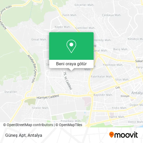 Güneş Apt harita