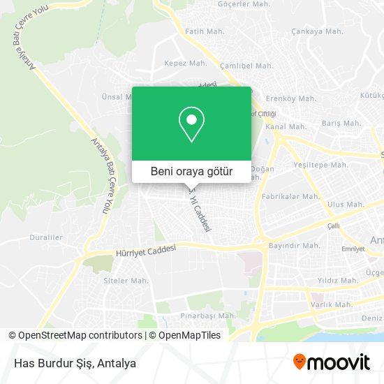 Has Burdur Şiş harita