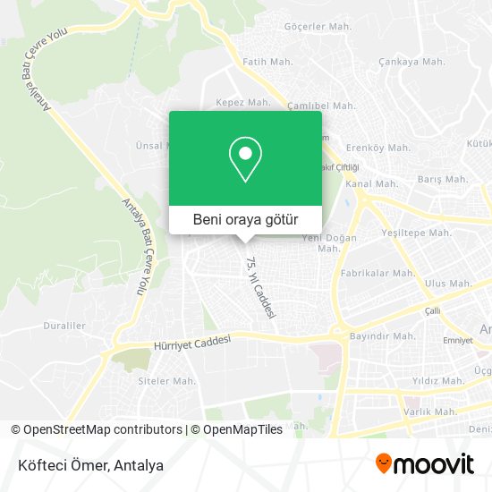 Köfteci Ömer harita