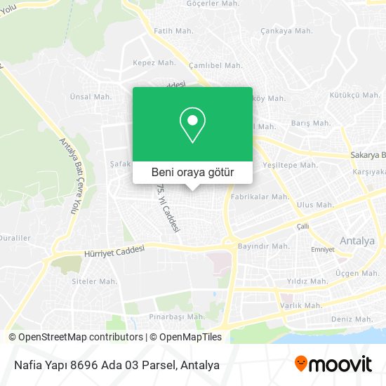 Nafia Yapı 8696 Ada 03 Parsel harita