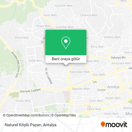 Naturel Köylü Pazarı harita