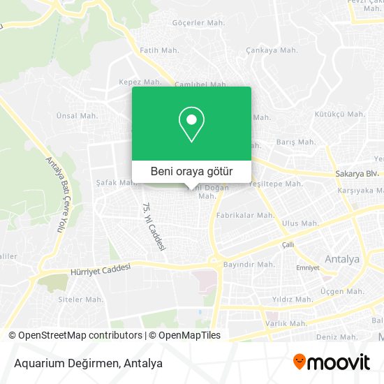 Aquarium Değirmen harita