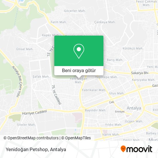 Yenidoğan Petshop harita