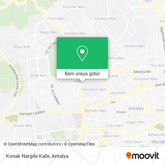 Konak Nargile Kafe harita