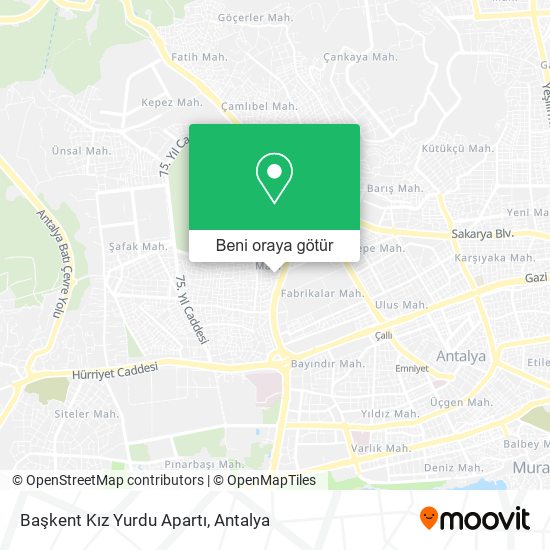 Başkent Kız Yurdu Apartı harita