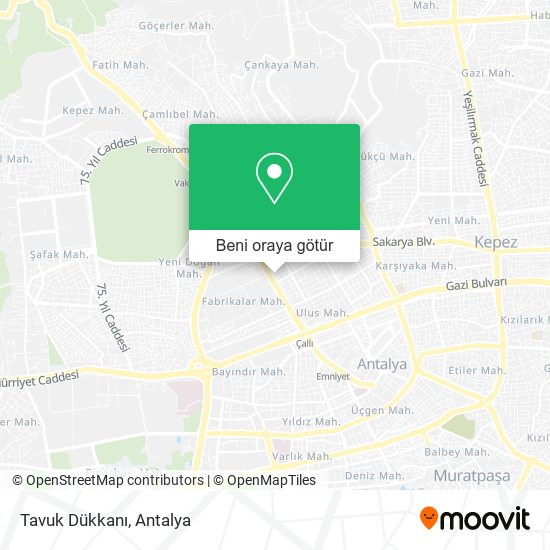 Tavuk Dükkanı harita