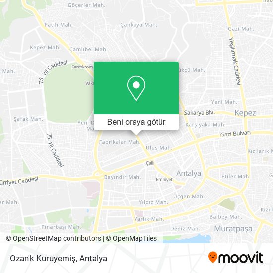 Ozan'k Kuruyemiş harita