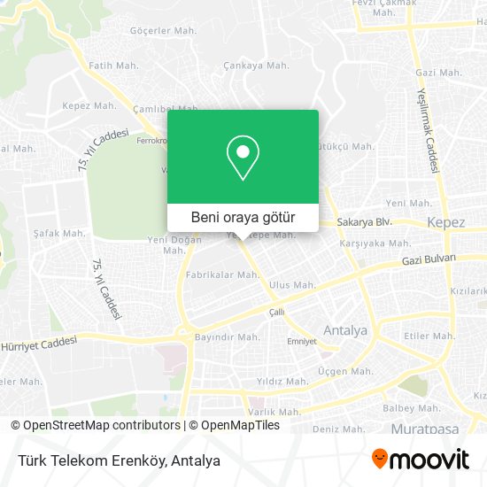 Türk Telekom Erenköy harita