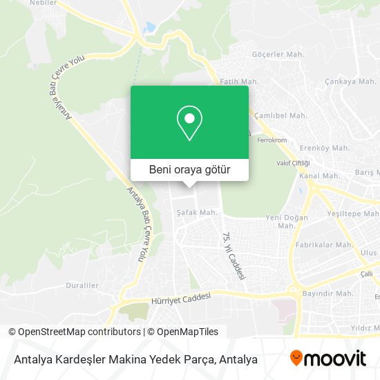 Antalya Kardeşler Makina Yedek Parça harita