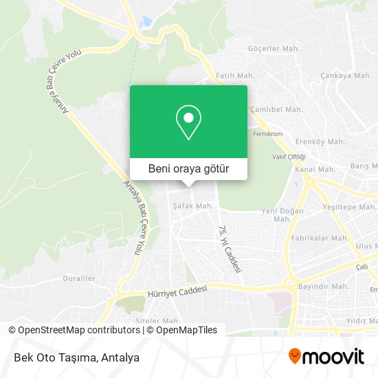 Bek Oto Taşıma harita