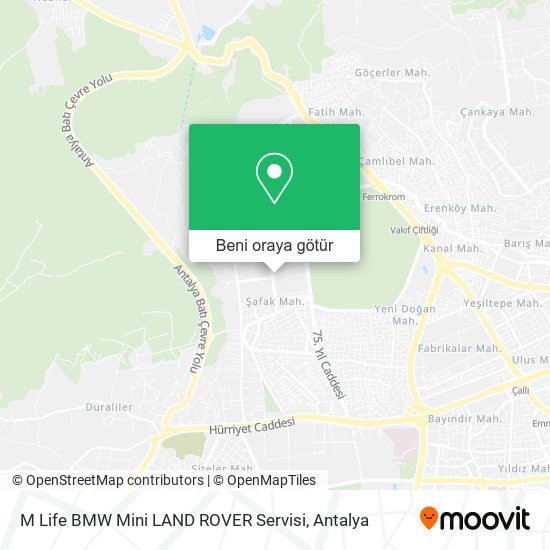 M Life BMW Mini LAND ROVER Servisi harita