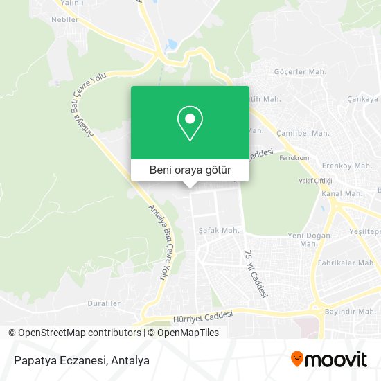 Papatya Eczanesi harita