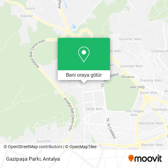 Gazipaşa Parki harita