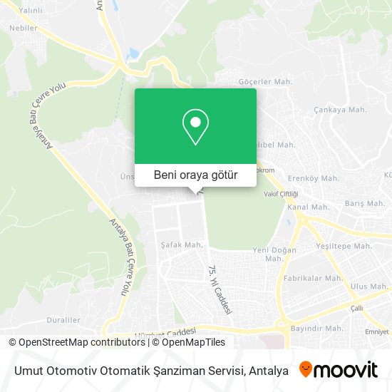 Umut Otomotiv Otomatik Şanziman Servisi harita